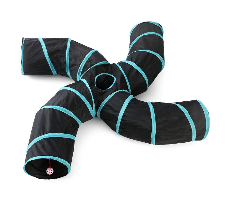 S Shape Cat Tunnel Foldable Toy for Cats Interactive Play