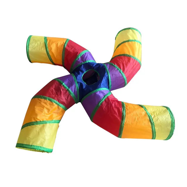 S Shape Cat Tunnel Foldable Toy for Cats Interactive Play