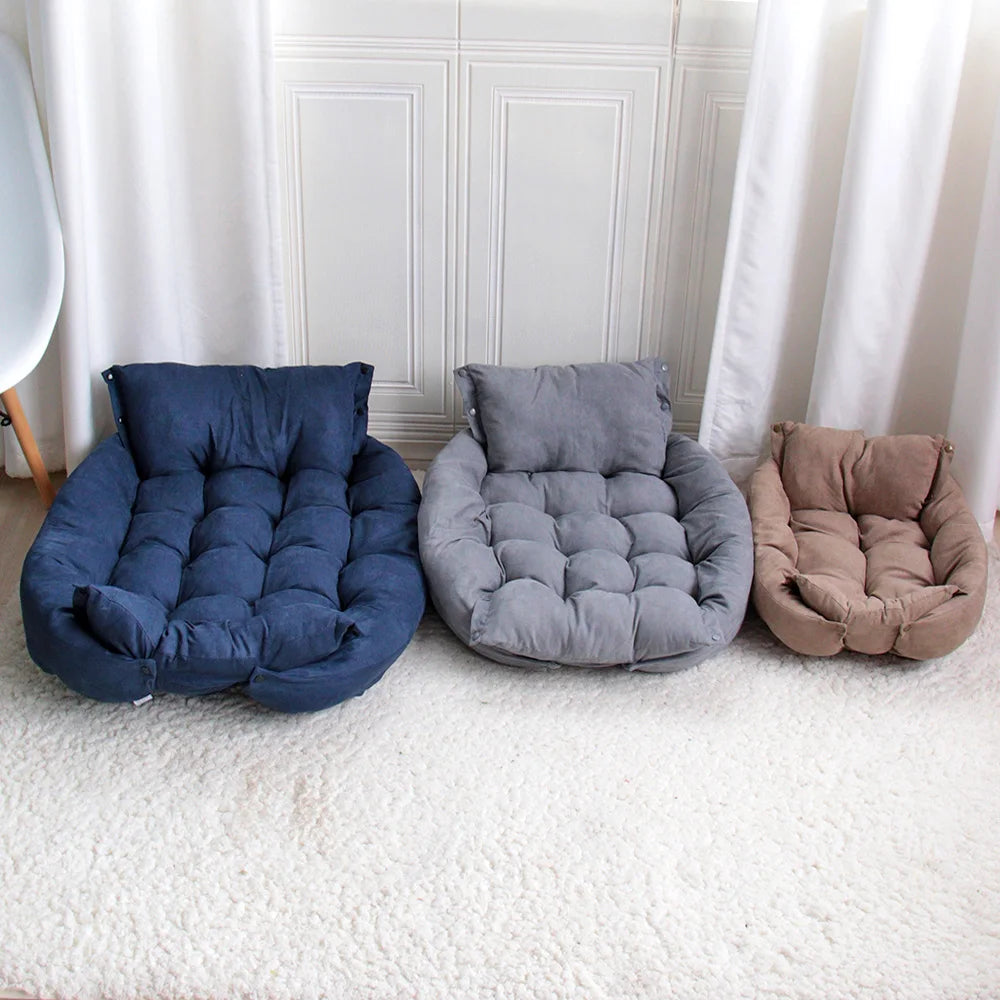 Multifunction Dog Bed Mat 3 in 1 Soft Pet Cushion for Dogs and Cats Warm Winter Puppy Kitten Nest Kennel