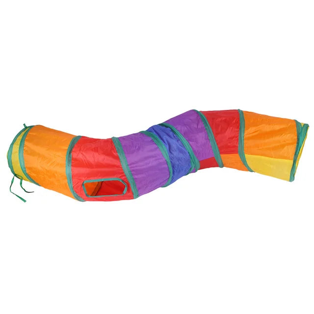 S Shape Cat Tunnel Foldable Toy for Cats Interactive Play