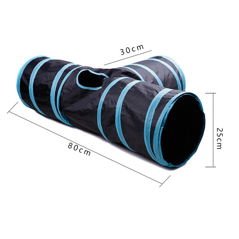 S Shape Cat Tunnel Foldable Toy for Cats Interactive Play