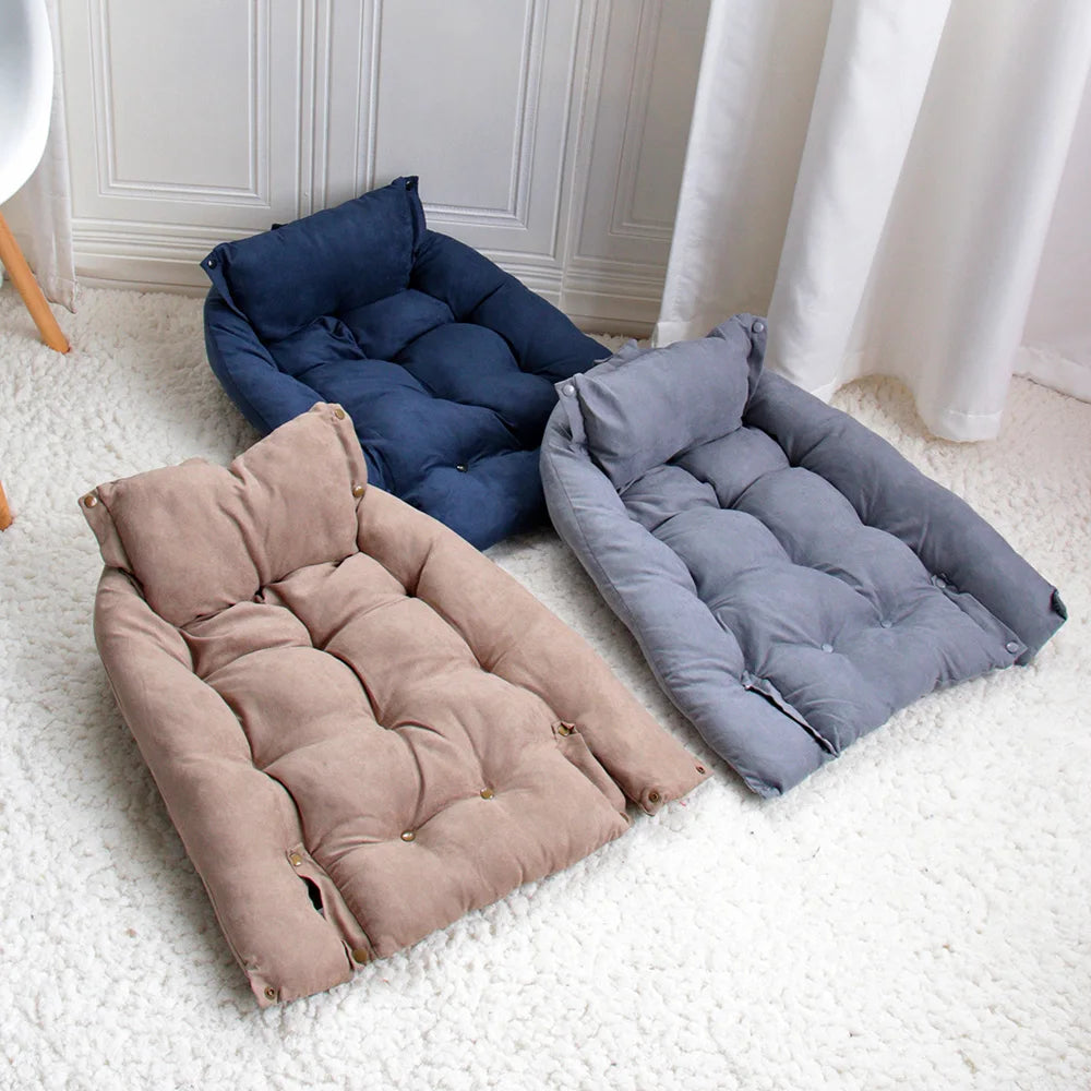 Multifunction Dog Bed Mat 3 in 1 Soft Pet Cushion for Dogs and Cats Warm Winter Puppy Kitten Nest Kennel