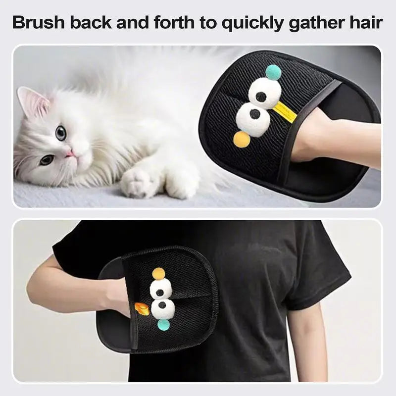 Pet Hair Remover Glove Two Way Reusable Washable Gentle Dog Brush For Grooming And Bathing