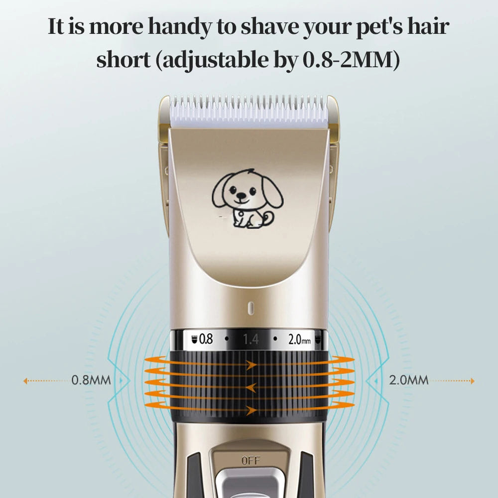 Professional Cat Dog Hair Clipper Grooming Kit Rechargeable Pet Hair Trimmer Shaver Set Animals Hair Cutting Machine Low-Noise