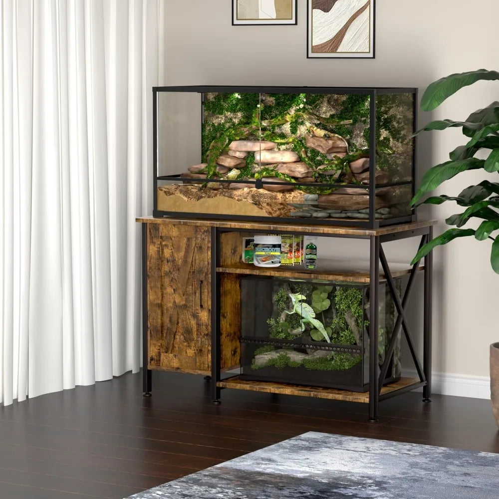 Reptile Tank Stand With Power Outlet 40 To 120 Gallon Table
