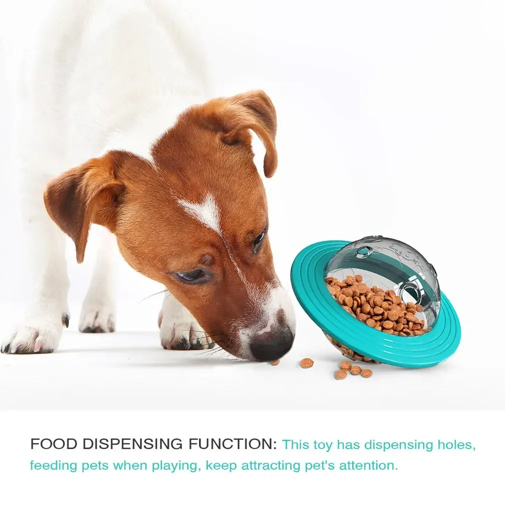 Flying Saucer Dog Toy Slow Feeder Puzzle Ball Training