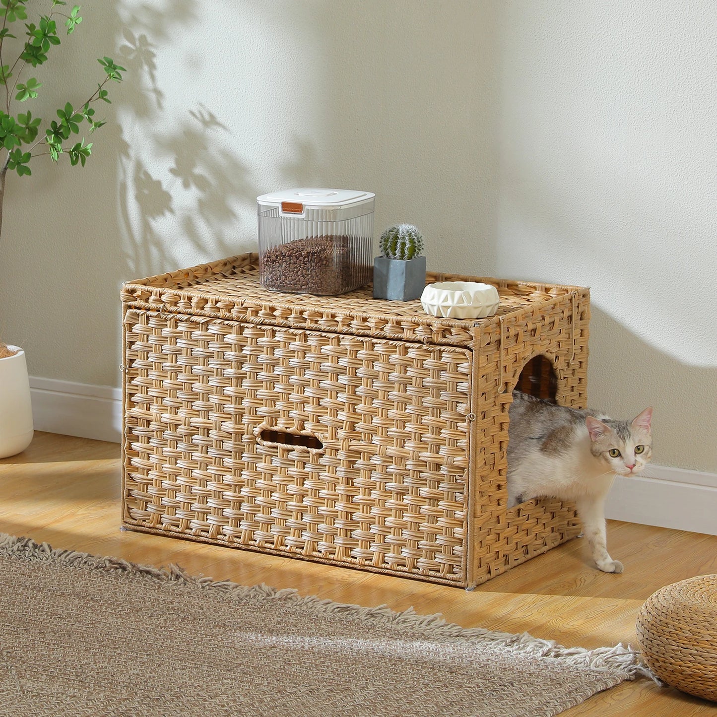 PAWZ Road Rattan Cat Litter Box Enclosure Hidden Furniture