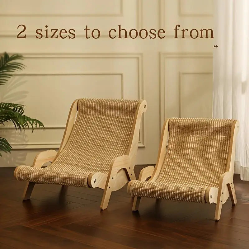 2 In 1 Scratcher Durable Rope No Tearing Pet Chair Bed Scratch Pad Hammock Perfect For Kittens And Small Pets