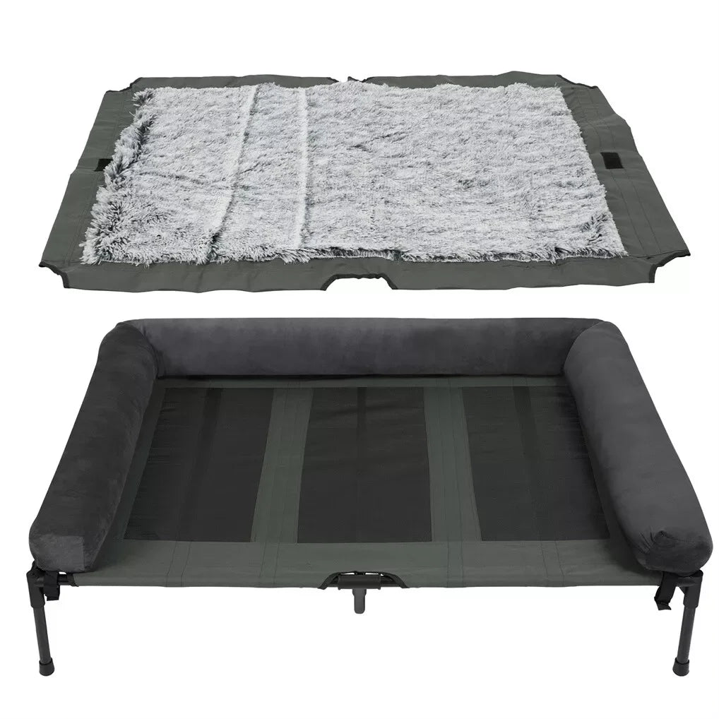 BINGOPAW Outdoor Elevated Dog Bed Cooling Lounger Mesh