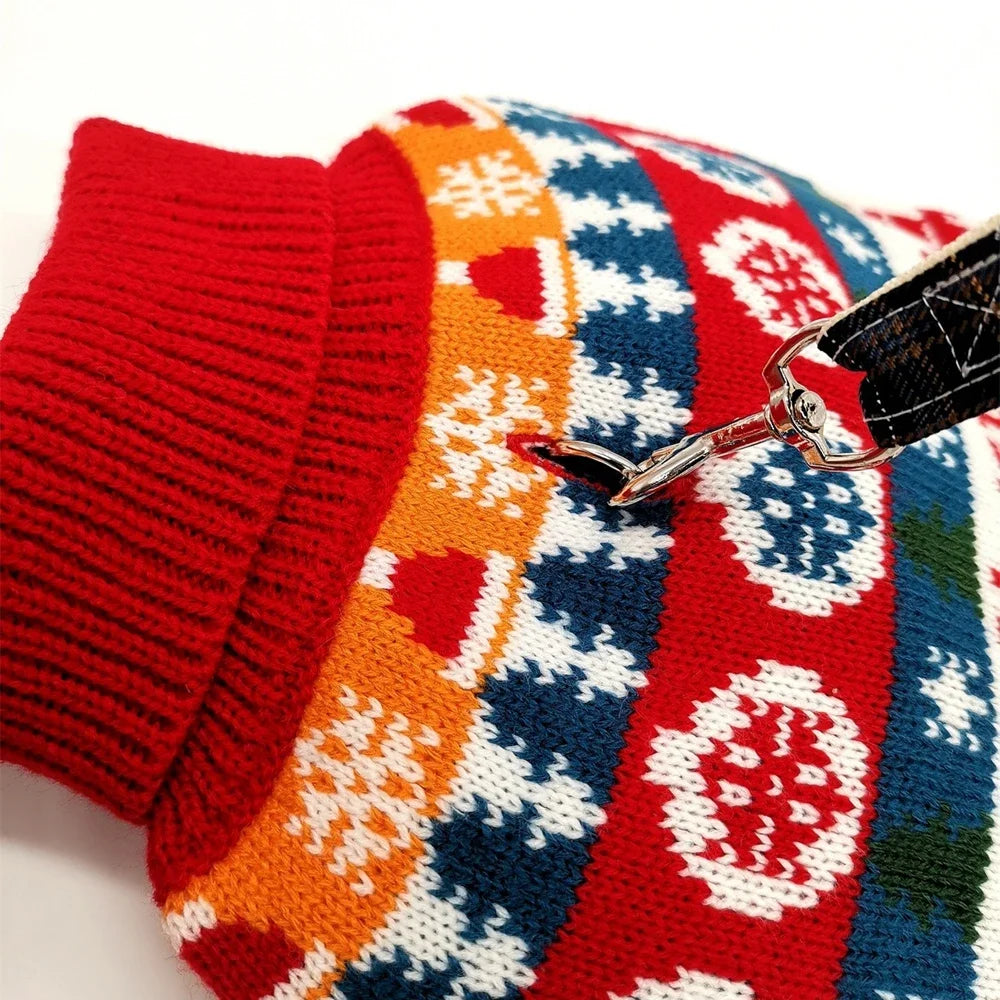 Puppy Christmas Sweater For Small Dogs Warm Knitwear