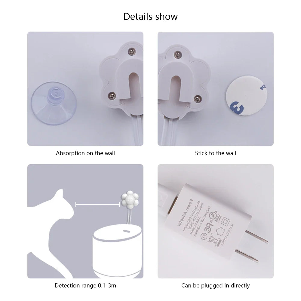 Pet Water Dispenser With Motion Sensor Cats USB Interface