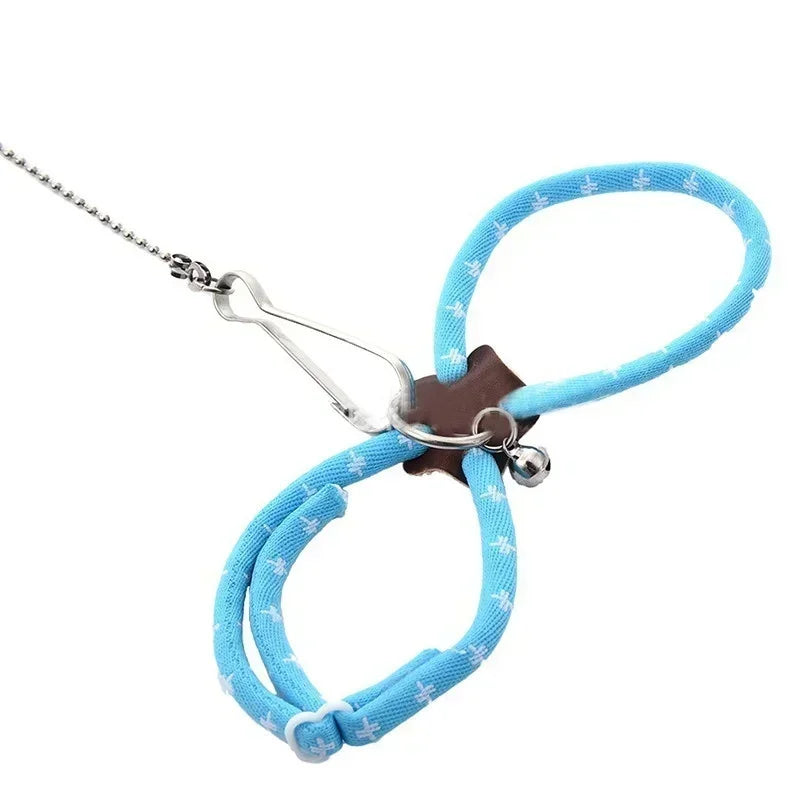 New Adjustable Soft Strap Leash for Small Pets Birds Parrots Mice Hamsters Ferrets Rats and Pigs
