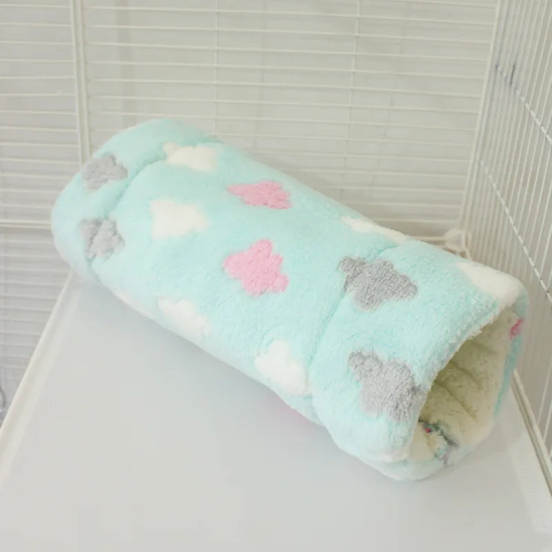 Small Pet Hamster Tunnel Hammock Plush Hanging Bed Hideout Sleeping Bag Cozy Soft Design Privacy Nest
