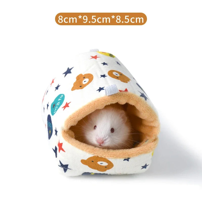 Hamster Soft Warm Bed Rat Hammock Pig Squirrel Winter Pet Toy Hanging Nest Mat House for Mice and Rats