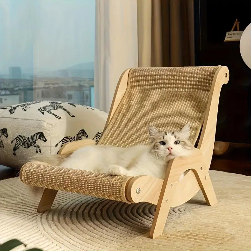 2 In 1 Scratcher Durable Rope No Tearing Pet Chair Bed Scratch Pad Hammock Perfect For Kittens And Small Pets