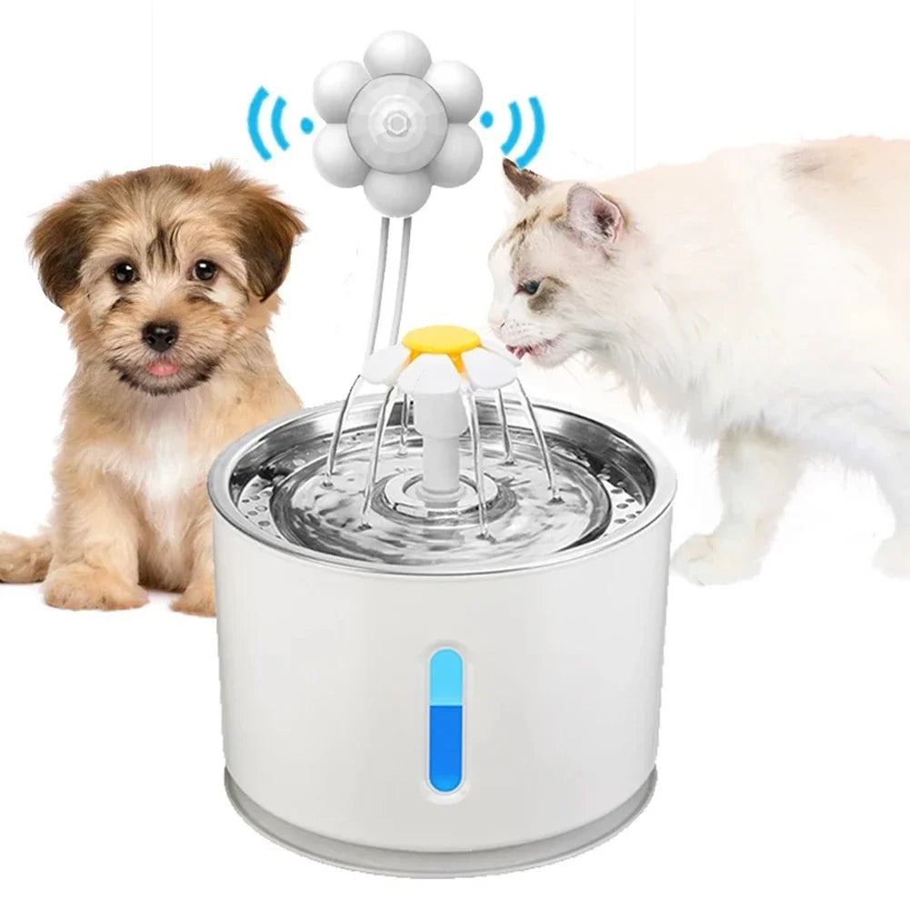 Pet Water Dispenser With Motion Sensor Cats USB Interface