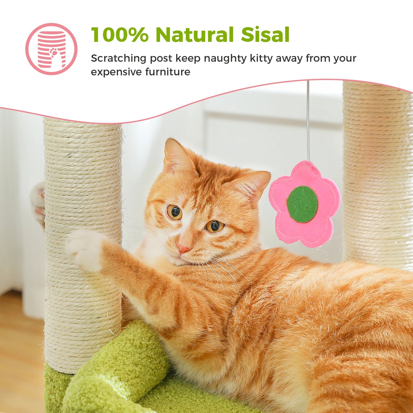 PEQULTICN Cat Tree Tower With Cozy Condo And Plush