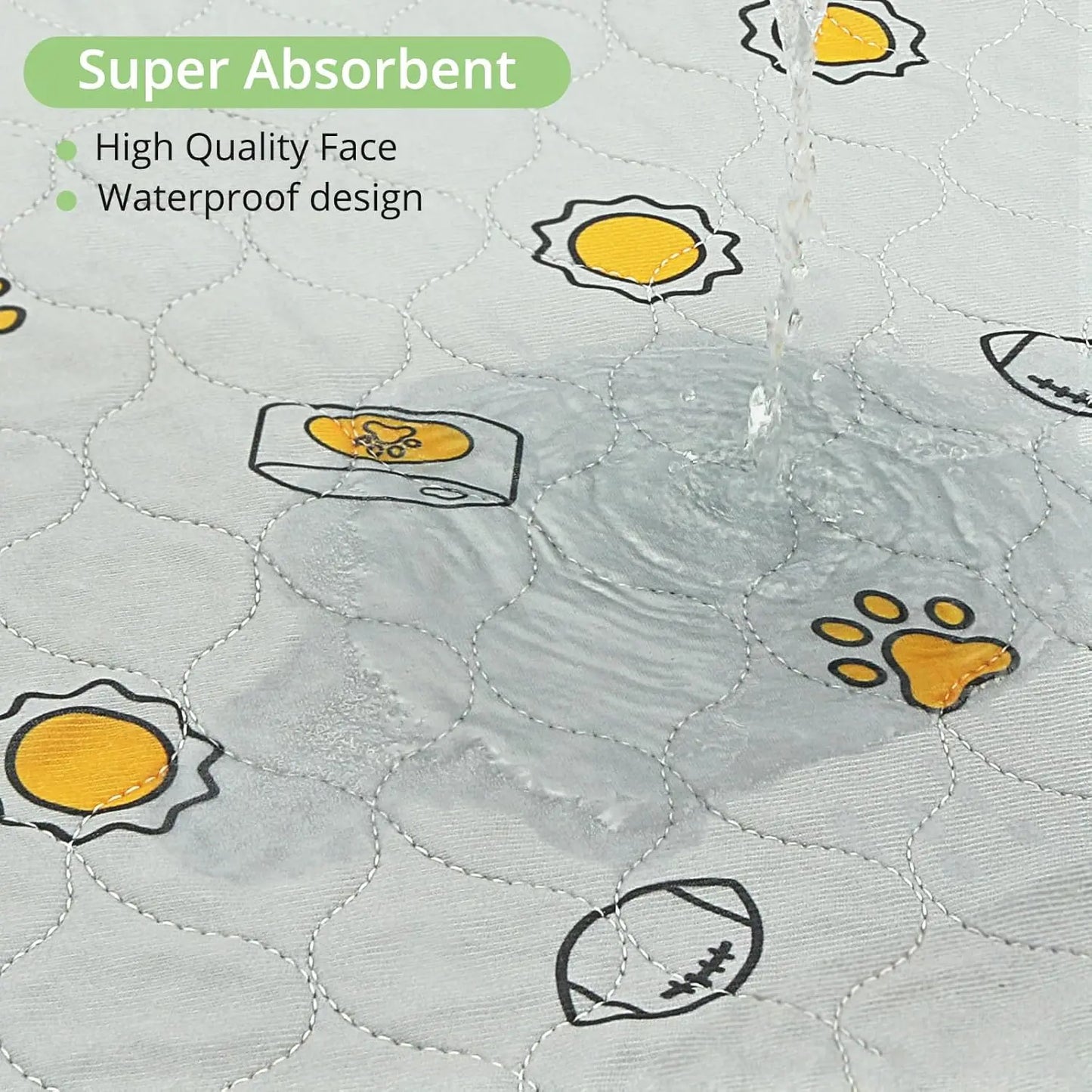 Washable Dog Pee Pads, Reusable, Absorbent, Slip-Resistant, Waterproof, 31"x36" (2 Pack)