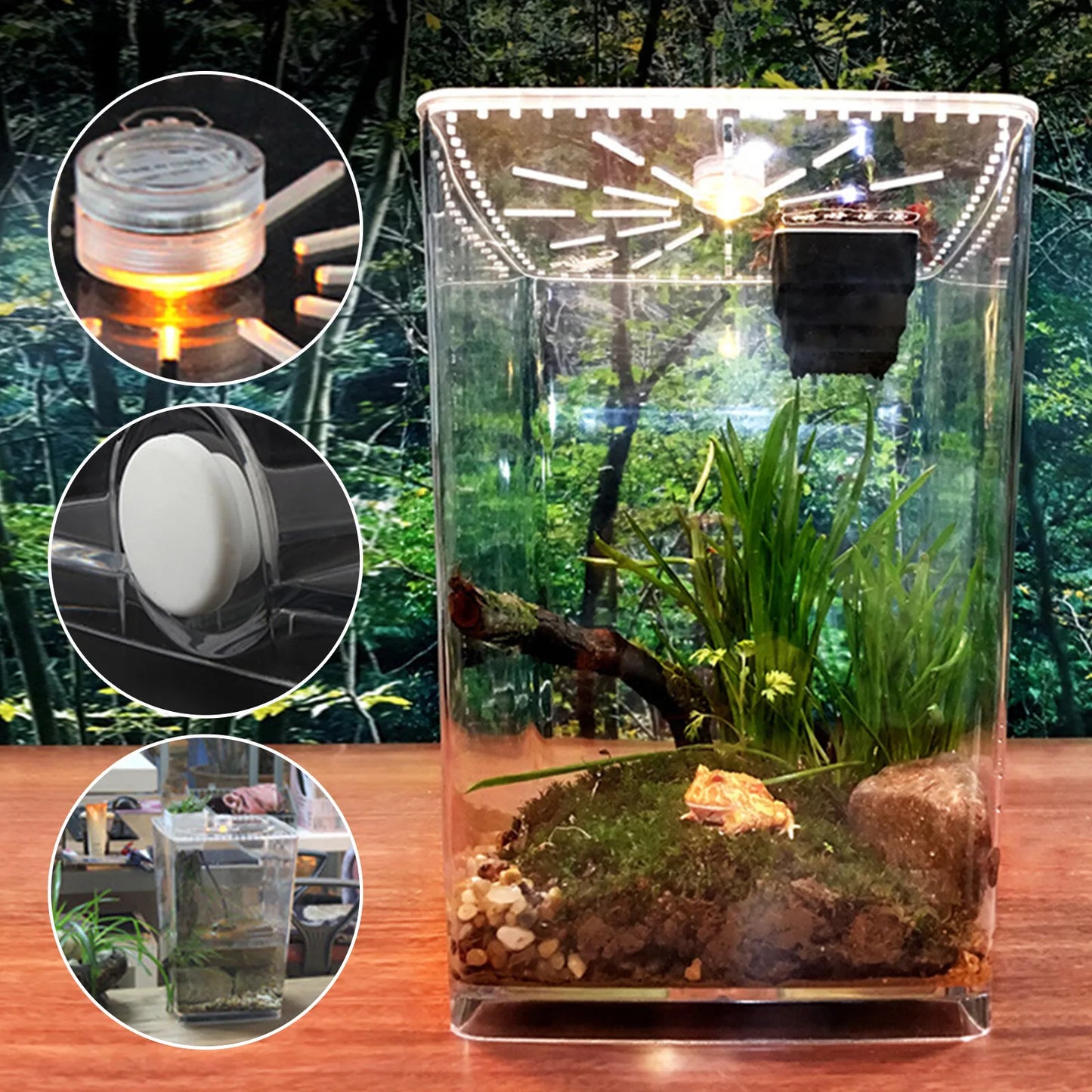 Large Acrylic Reptile Terrarium Gecko Lizard Enclosure