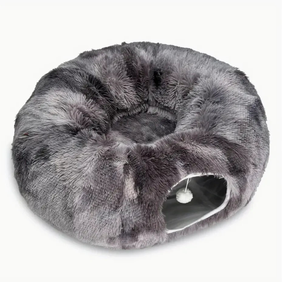 Kylinsure Plush Cat Tunnel Bed For Cats Cozy Hideaway