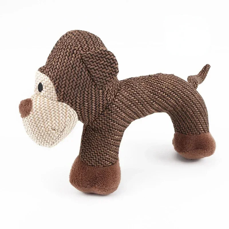 Dog Chew Toy Bite Resistant Squeaky Plush Duck Interactive Squeak Toy for Small and Large Dogs