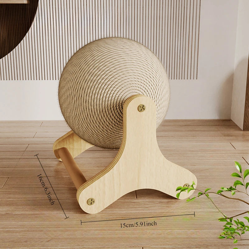 Cat Scratch Ball Board Pet Toy Wear Resistant Sisal Ball Upright Auspicious Elephant Windmill Model