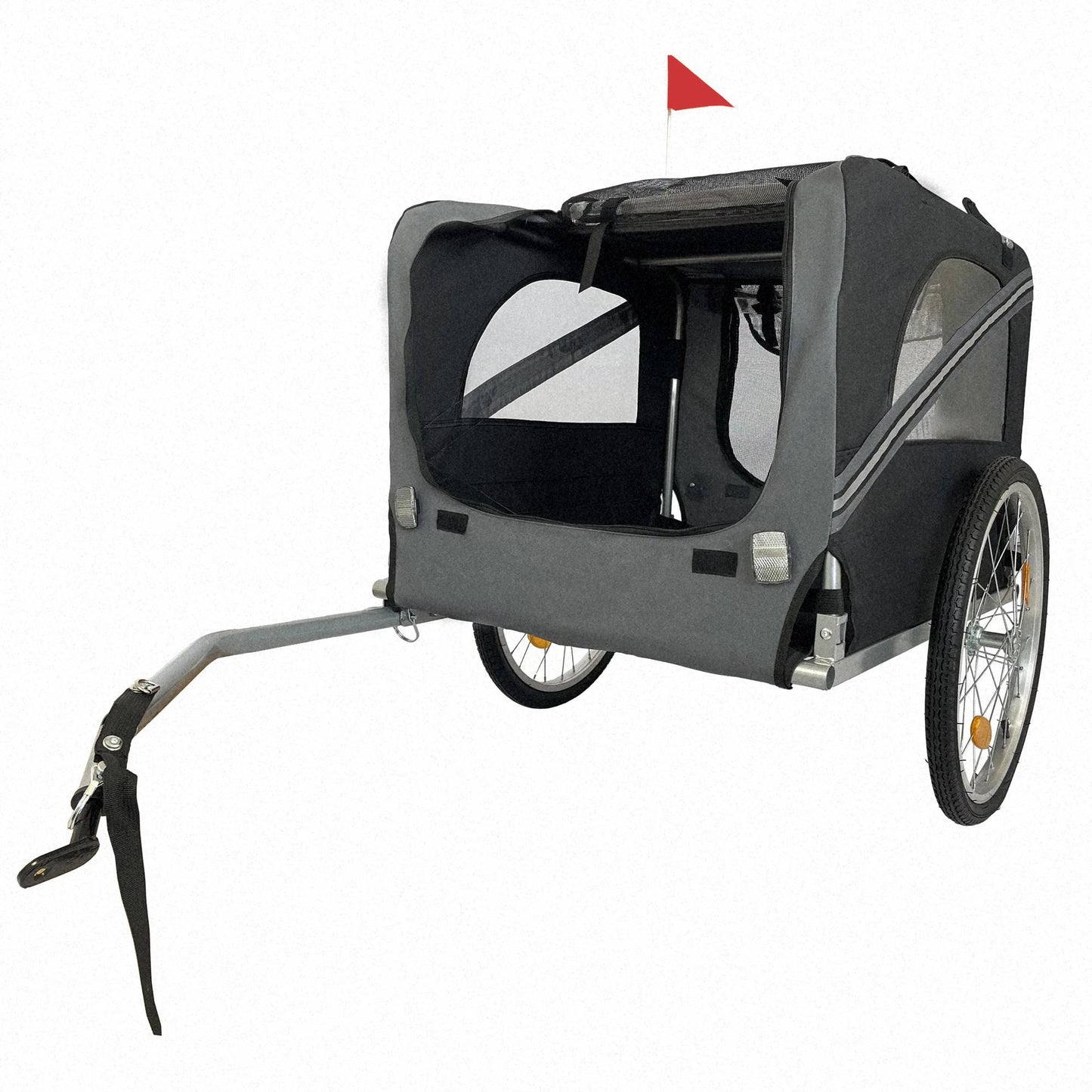 Dog Bike Trailer Foldable Pet Stroller With 20 Inch Wheels