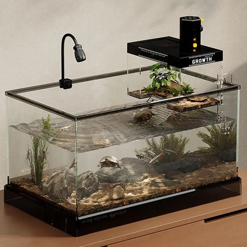 Turtle Basking Dock With Lid Hanging Habitat Cage Enclosure