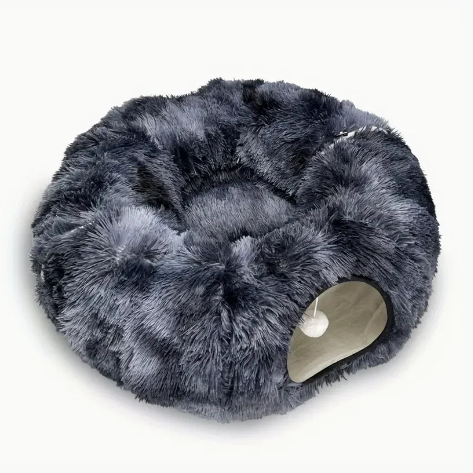 Kylinsure Plush Cat Tunnel Bed For Cats Cozy Hideaway
