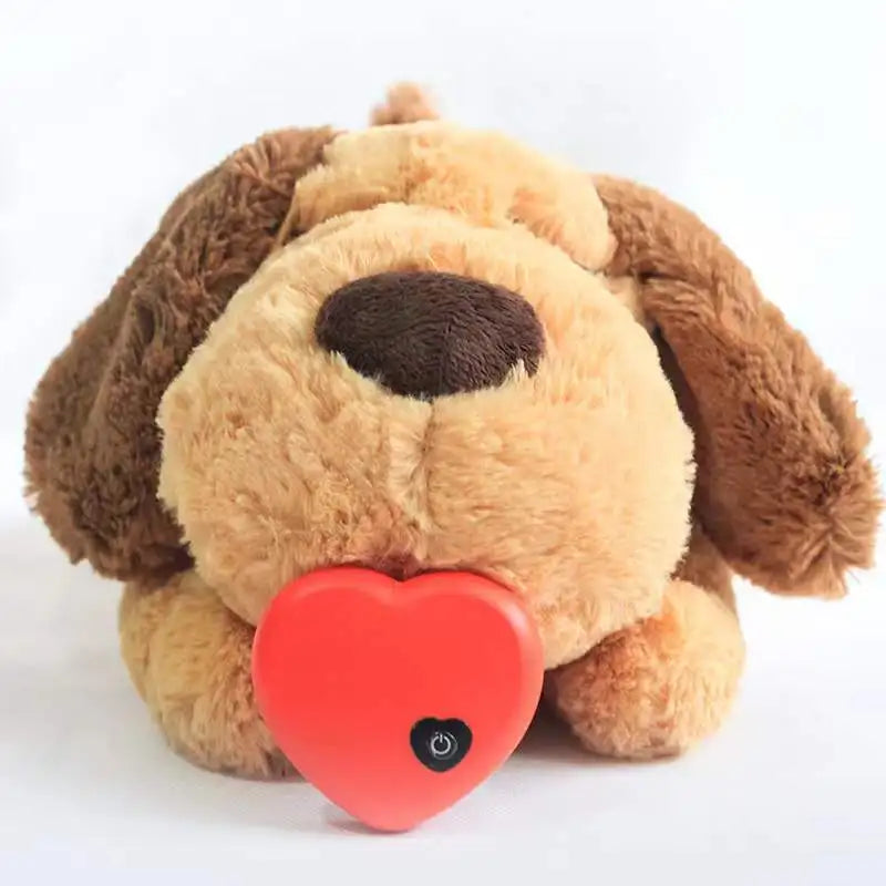 Calming Anxiety Relief Dog Plush Toy With Heartbeat Simulator