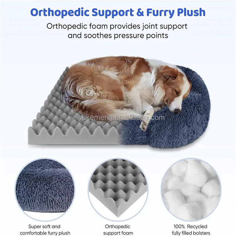 Jiangsu Orthopedic Dog Bed for Large Dogs With Plush Cover