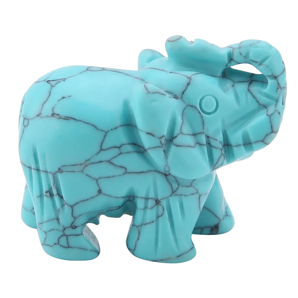 Natural Stone Elephant Figurine For Elegant Home Decor