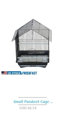 Medium Bird Cage with Sliding Door Feeding Cups Movable Perches Swing Easy Clean Ideal for Small Birds