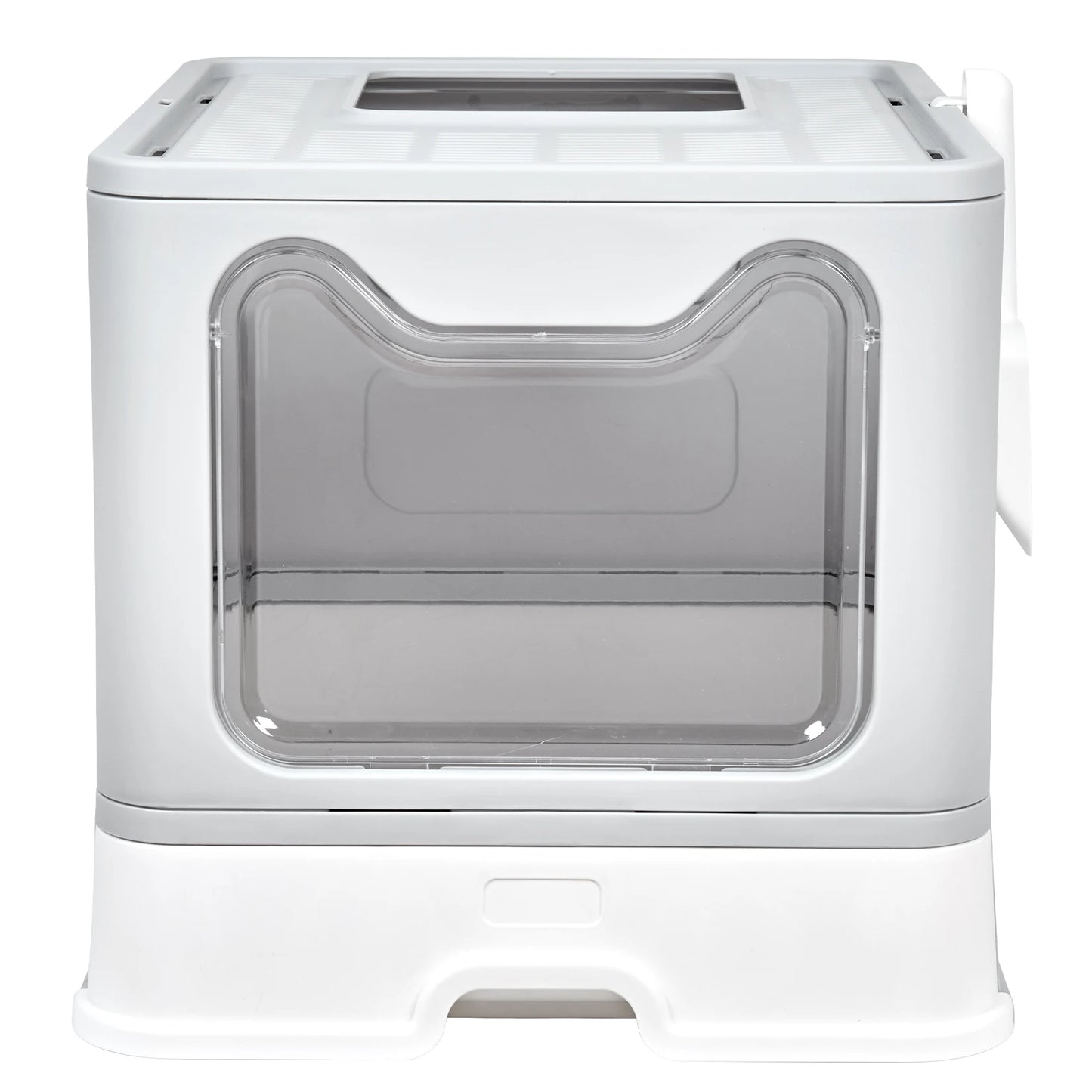 Bingopaw Cat Litter Box with Lid Enclosed Potty Large Top Entry Anti Splashing Toilet Easy to Clean with Litter Scoop