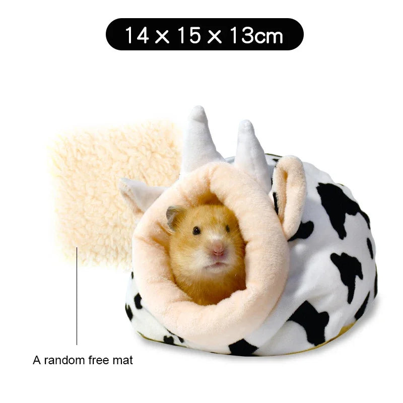 Hamster Soft Warm Bed Rat Hammock Pig Squirrel Winter Pet Toy Hanging Nest Mat House for Mice and Rats