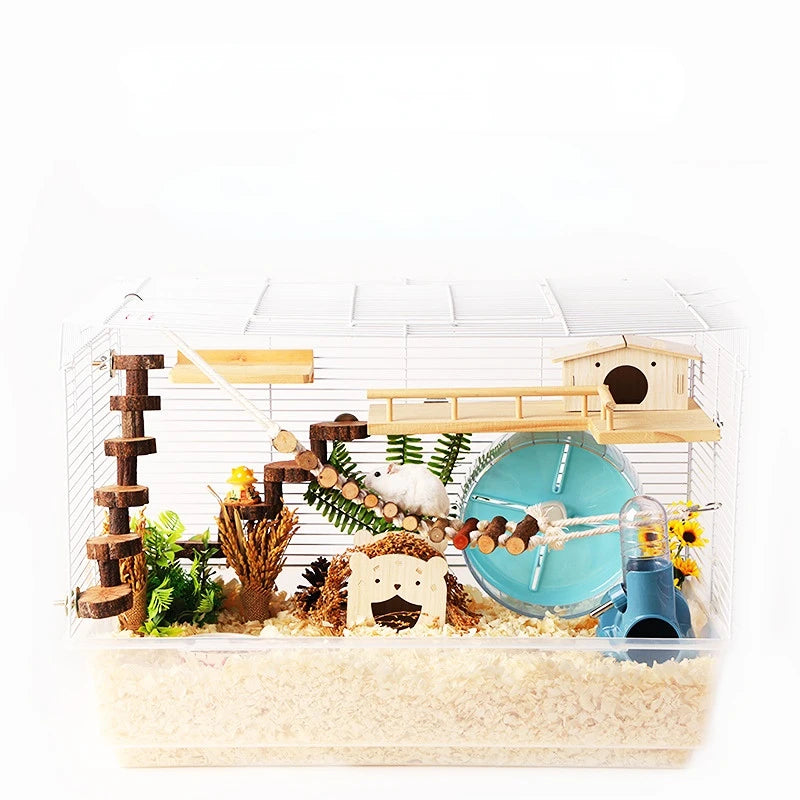 Hamster Wooden Ladder Toy For Cage 6 Steps Climbing Blocks Chew Toy For Guinea Pig Rat Hedgehog Small Pet Accessories
