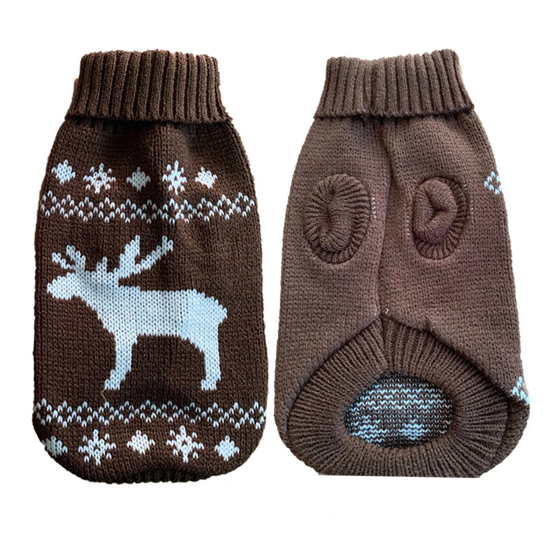 Hubei Dog Winter Sweater Knit Coat For Canine Comfort