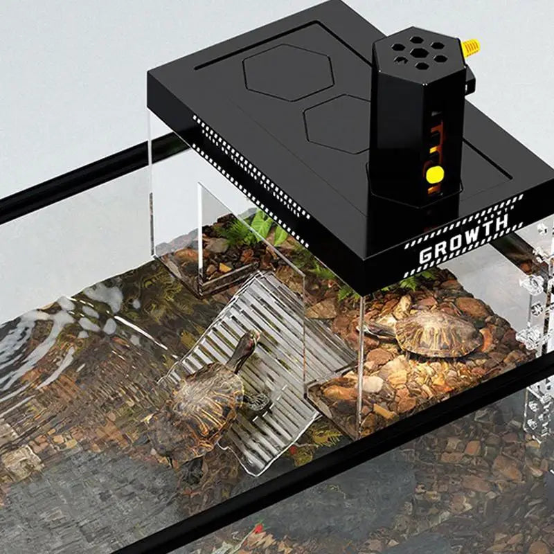 Turtle Basking Dock With Lid Hanging Habitat Cage Enclosure