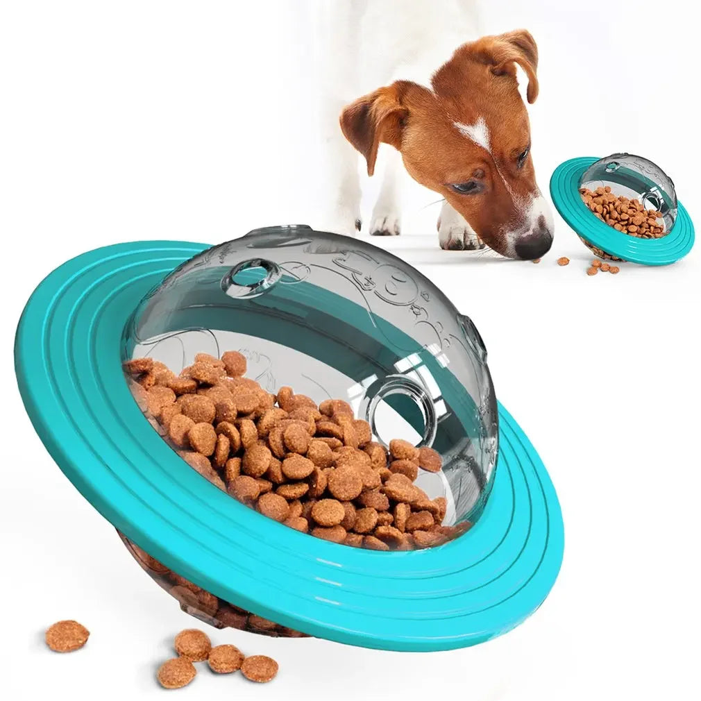 Flying Saucer Dog Toy Slow Feeder Puzzle Ball Training