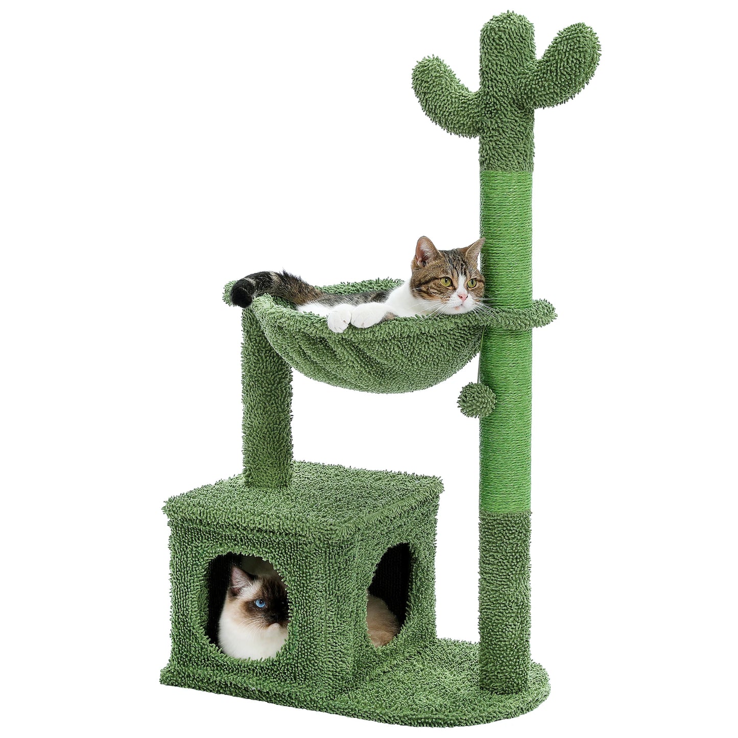 PEQULTICN Cactus Cat Tree Indoor Condo And Hammock Stand