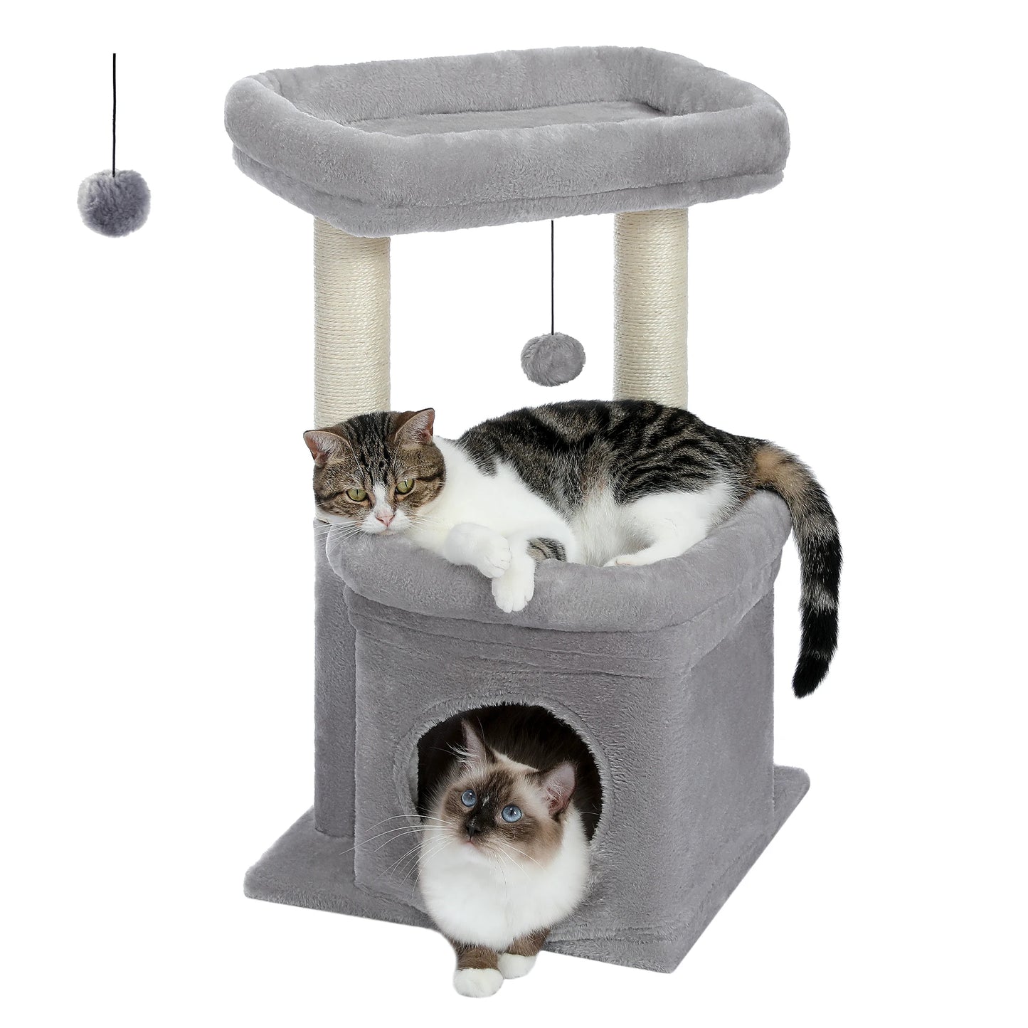 PEQULTICN Cat Tree Tower With Cozy Condo And Plush Perch