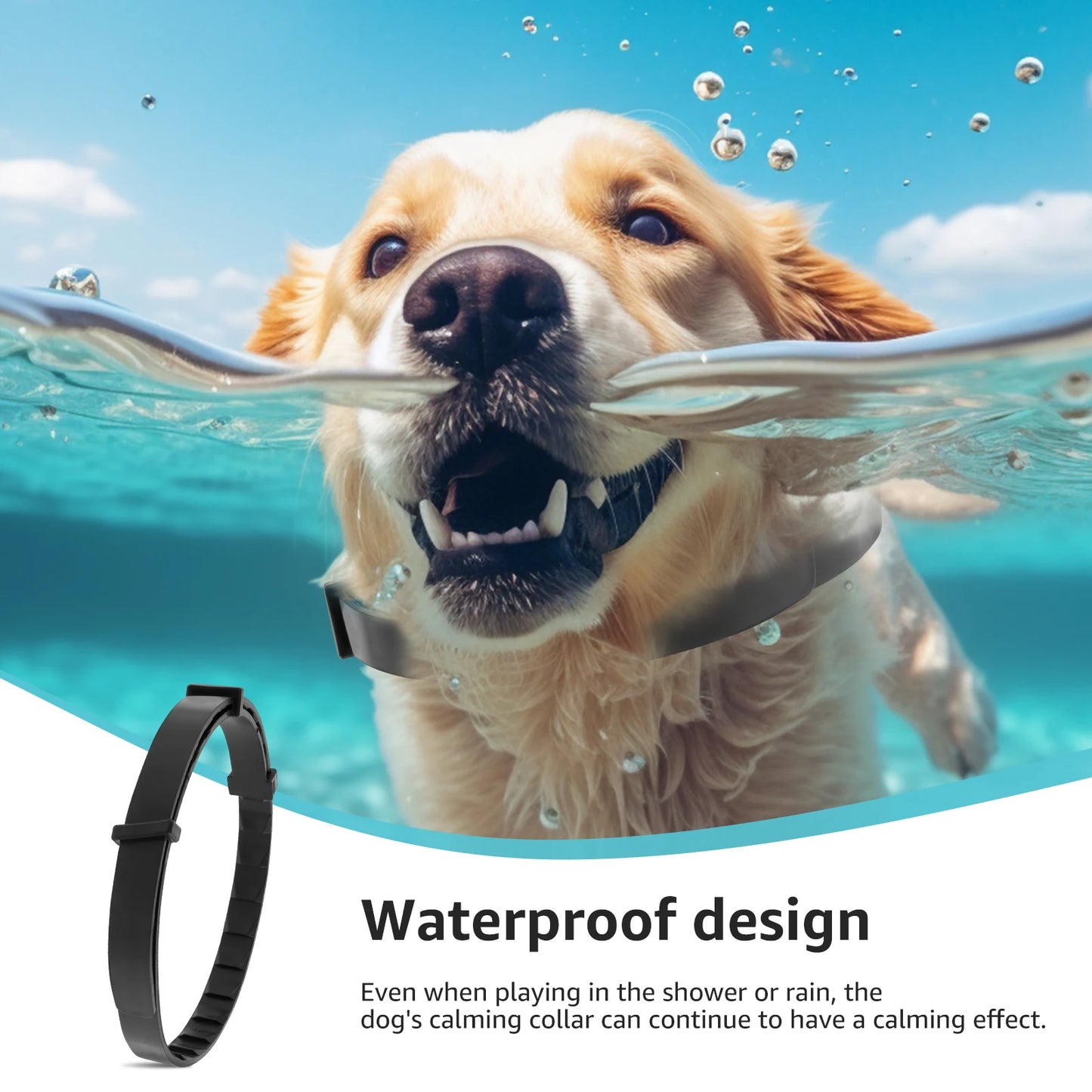 4Pcs Dogs Calming Collar Pets Pheromone Relieve Anxiety Trimmable Adjustable Comfortable Anti Relief Stress Puppy Kitten
