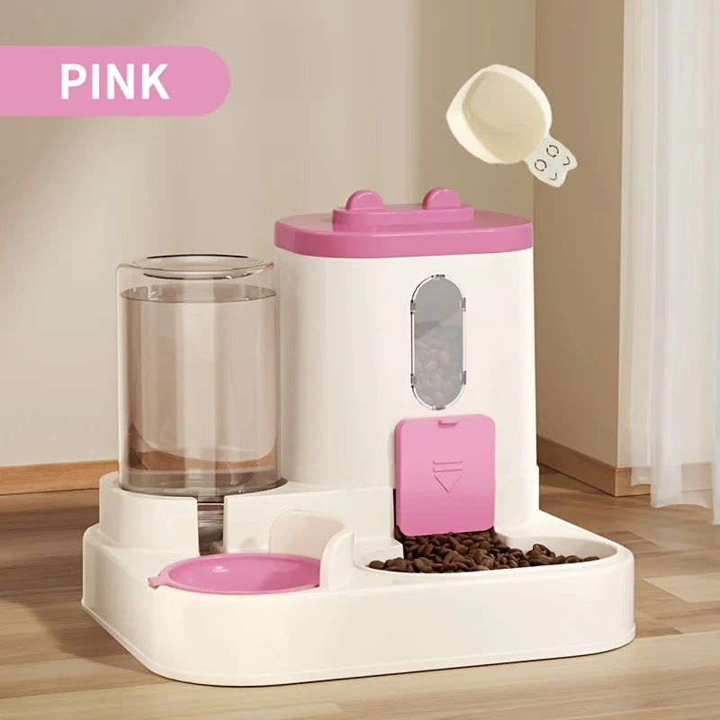 2In1 Cat Food and Water Dispenser Integrated Auto Feeder