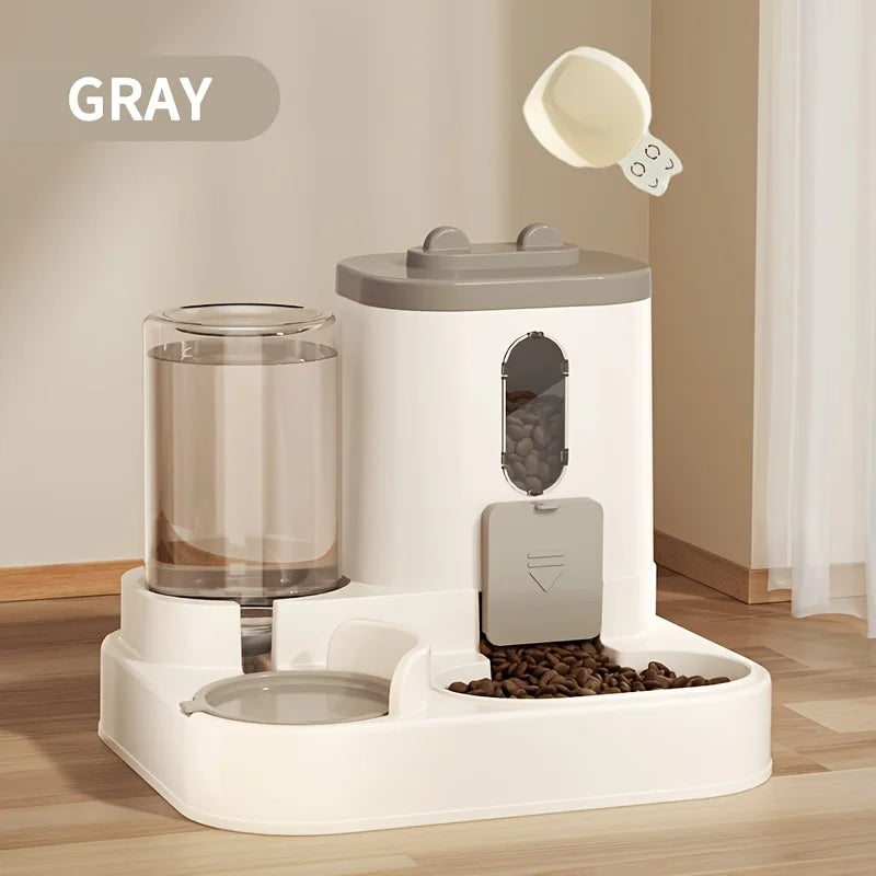 2In1 Cat Food and Water Dispenser Integrated Auto Feeder