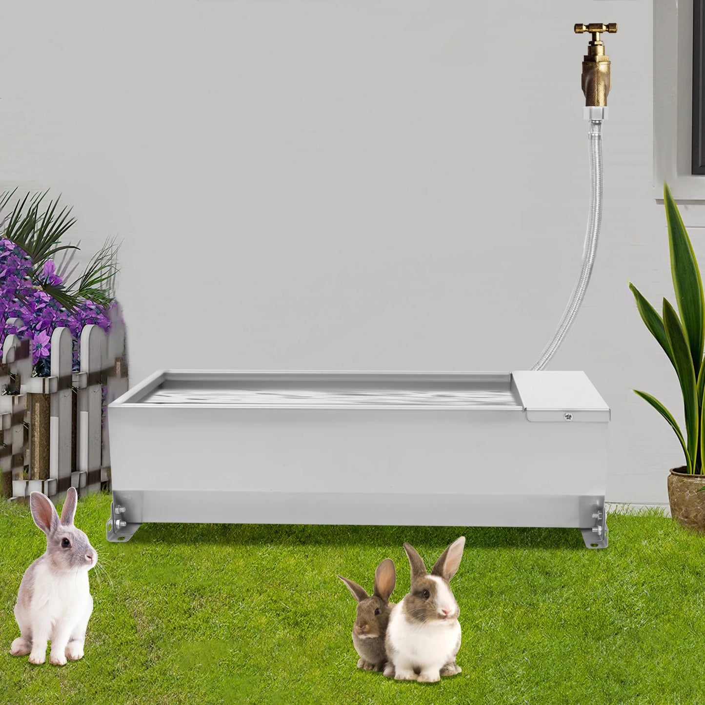 Automatic Livestock Water Tank Large Capacity Self Filling Dog Waterer Animal Drinking Bowl with Float Valve