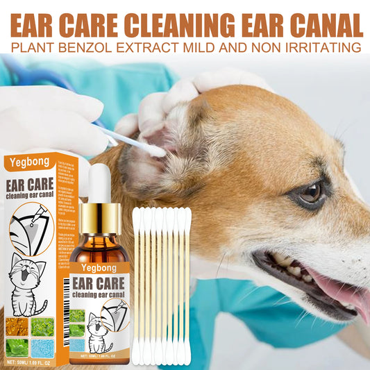 YEGBONG Ear Cleaner For Pets Dogs Cats Itching Relief