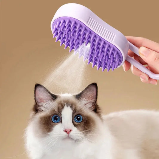 Steam brush for cats, steam brush for dogs 2025 new pet steam grooming comb, grooming brush, gentle combing, reduce flyaway hair