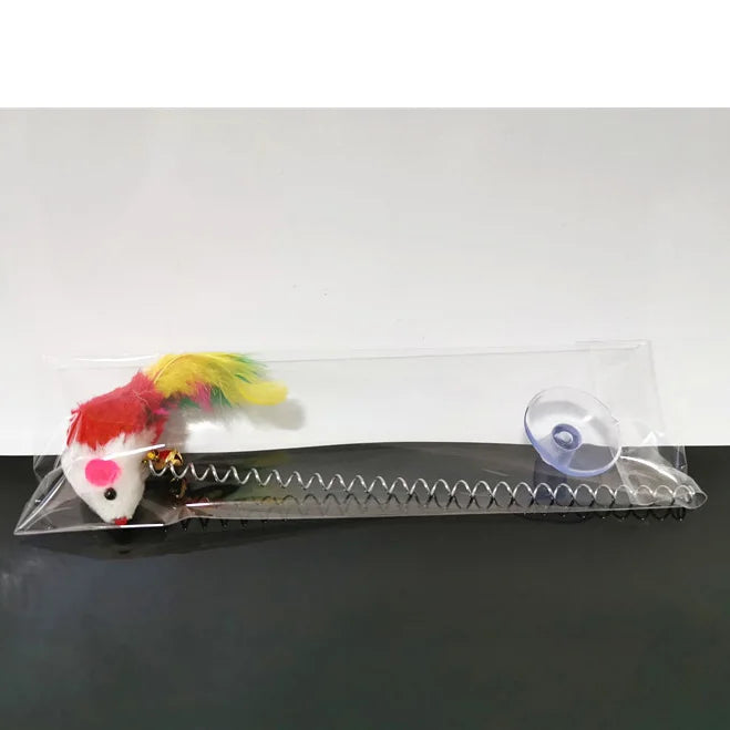 Art Lalic Swinging Mouse Cat Toy With Bell Suction Cup