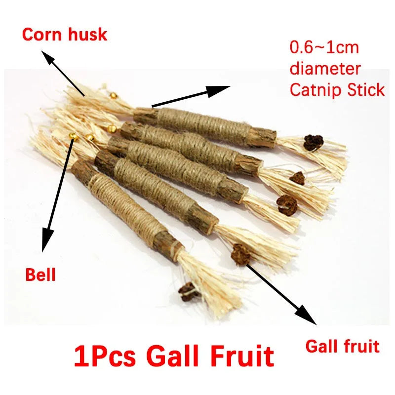 Natural Catnip Stick Cat Cleaning Teeth Molar Toothpaste Stick Silvervine Actinidia Fruit Cat Snacks Sticks Pet Cat Cleaning