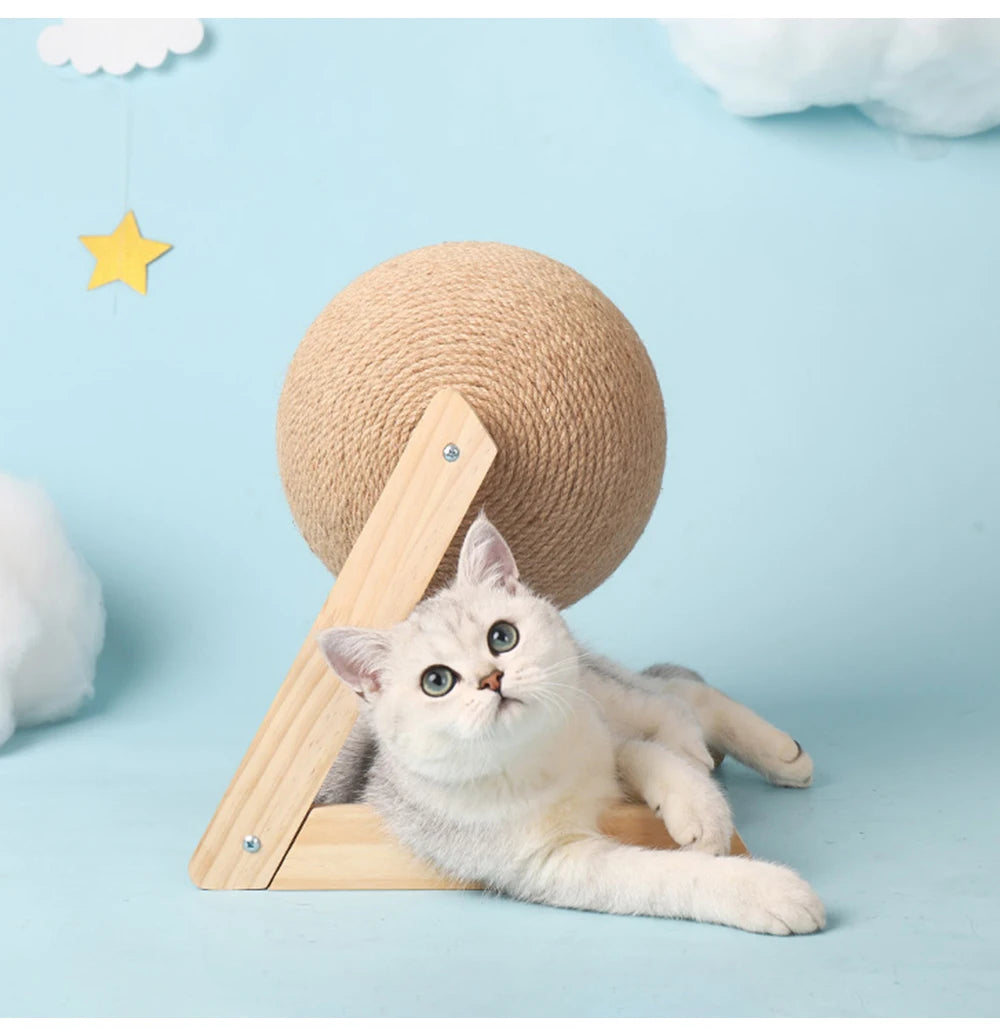 Jiangsu Cat Scratching Ball Toy Kitten Sisal Rope Ball Board Wear Resistant